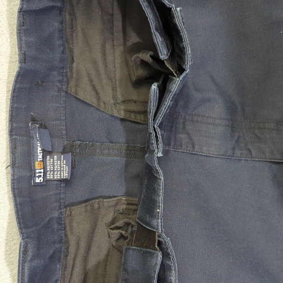 5.11 Tactical Pants Men's M Regular Navy Blue TDU Ripstop Cargo Adjustable Waist - Picture 11 of 13